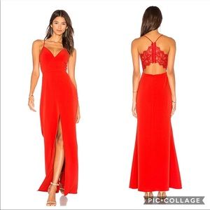 NWT Lovers + Friends Helena Long Gown Dress